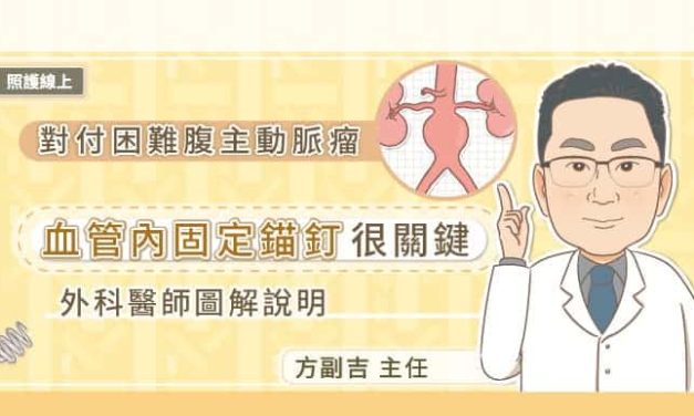 對付困難腹主動脈瘤，血管內固定錨釘很關鍵，心臟血管外科主任圖解說明