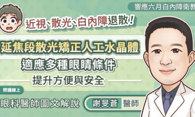 近視、散光、白內障退散！延焦段散光矯正人工水晶體適應多種眼睛條件，提升方便與安全，眼科醫師圖文解說