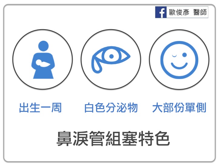 眼淚眼屎多、眼角分泌物的新生兒鼻淚管阻塞