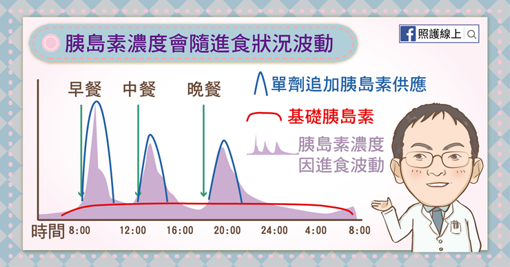 糖尿病能打胰島素嗎?(懶人包)-照護線上 胰島素的濃度變化