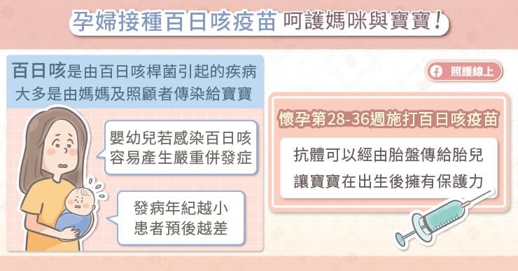 孕婦接種百日咳疫苗，呵護媽咪與寶寶！