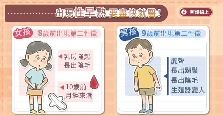 出現性早熟要盡快就醫