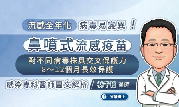 流感全年化 病毒易變異 鼻噴式流感疫苗 對不同病毒株具交叉保護力、8～12個月長效保護，感染專科醫師圖文解析