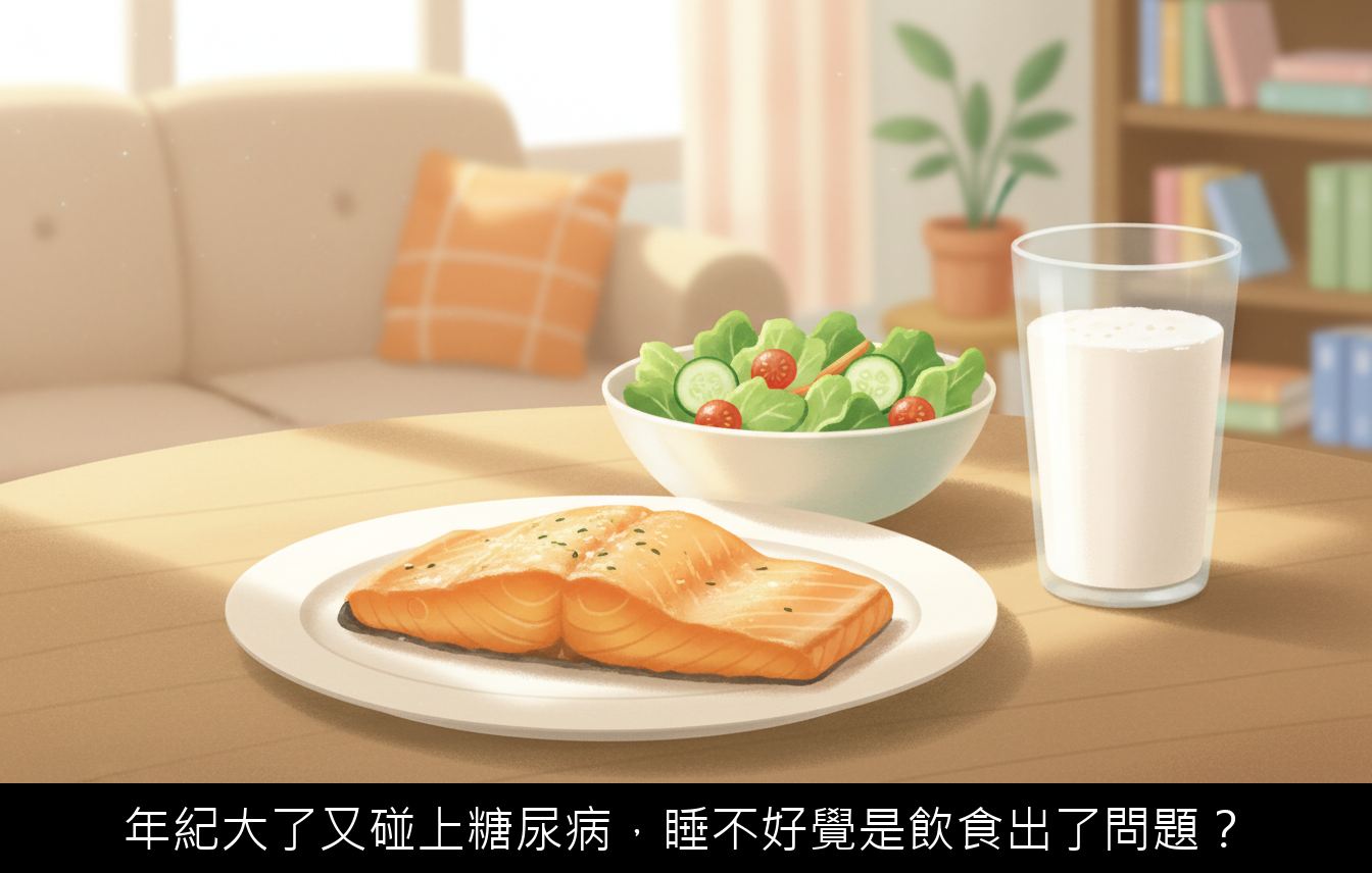 年紀大了又碰上糖尿病,睡不好覺是飲食出了問題?