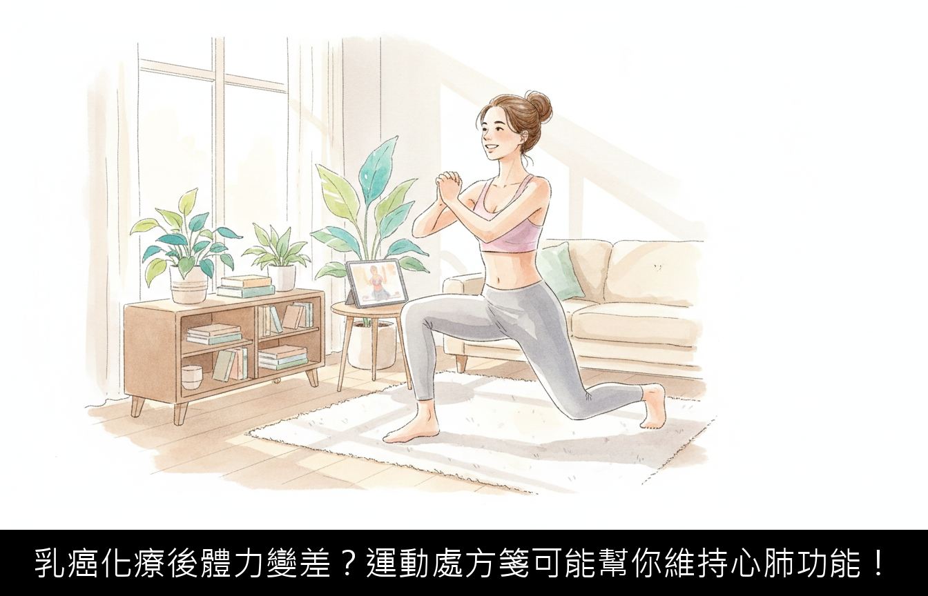 乳癌化療後體力變差?運動處方箋可能幫你維持心肺功能!
