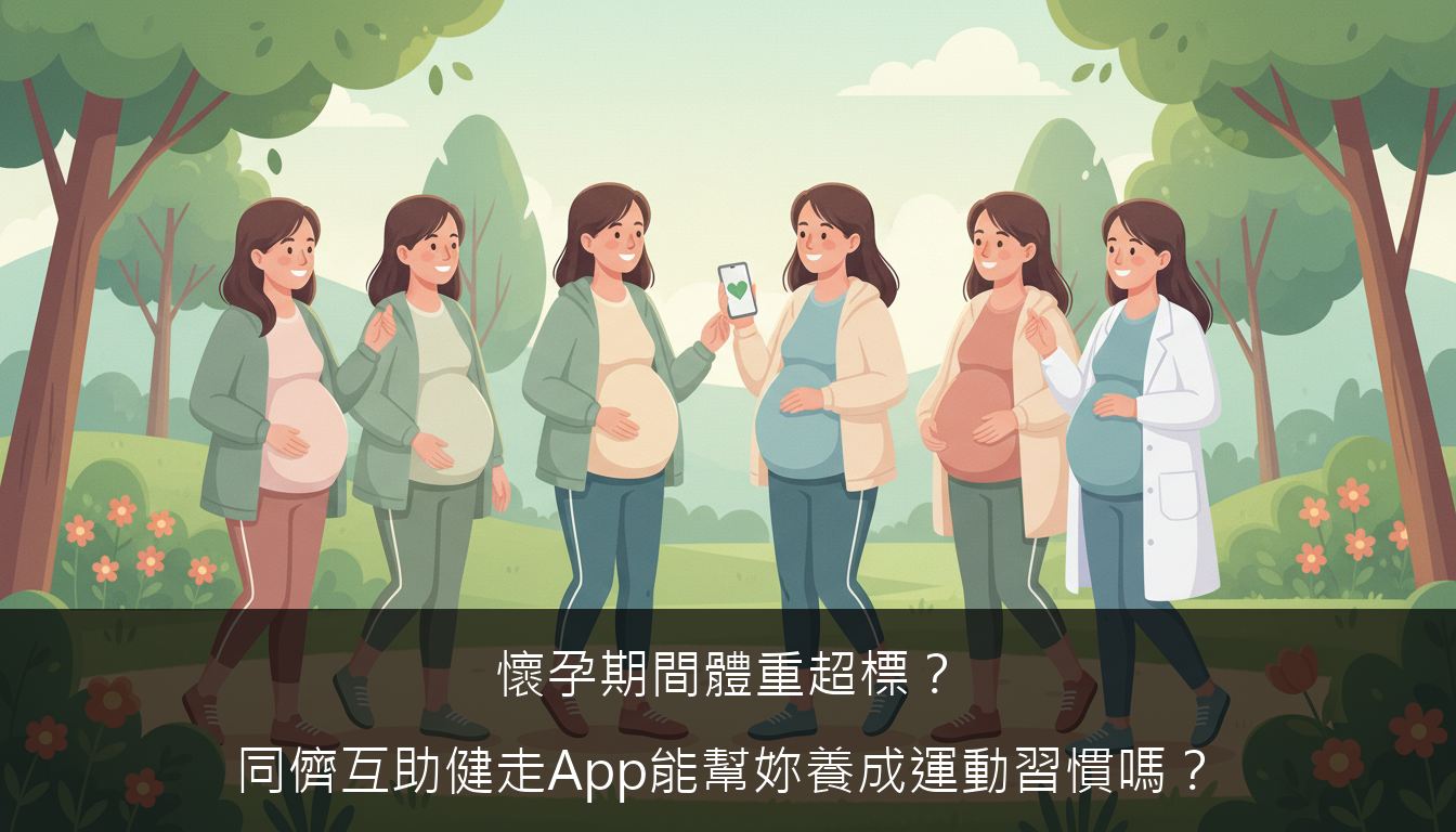 懷孕期間體重超標?同儕互助健走App能幫妳養成運動習慣嗎?