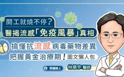 開工就燒不停？醫揭流感「免疫風暴」真相，搞懂抗流感病毒藥物差異，把握黃金治療期！（圖文懶人包）