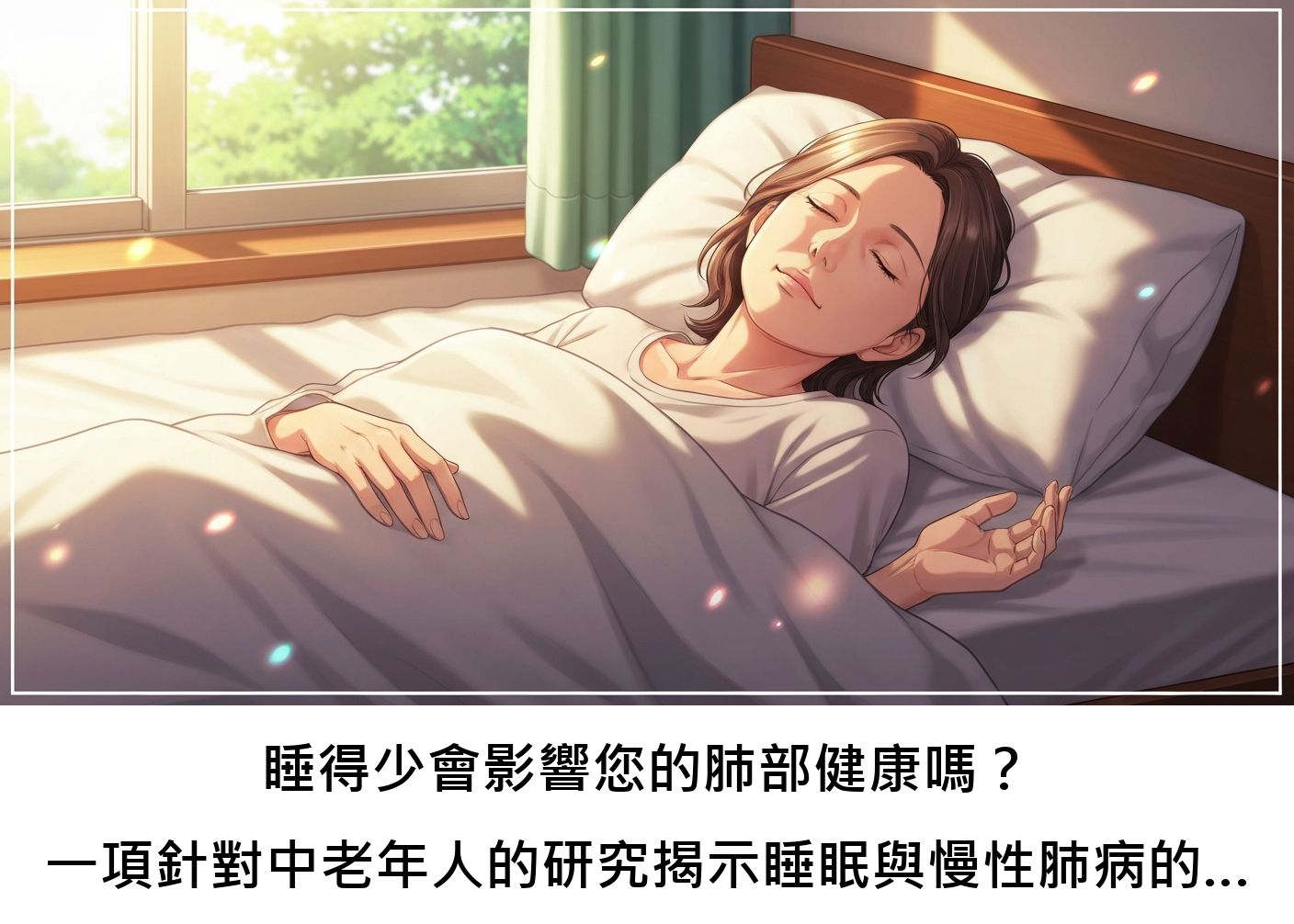 睡得少會影響您的肺部健康嗎？一項針對中老年人的研究揭示睡眠與慢性肺病的關聯