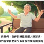 長輩們，良好的睡眠與曬太陽習慣，真的能幫我們減少多重慢性病的困擾嗎？