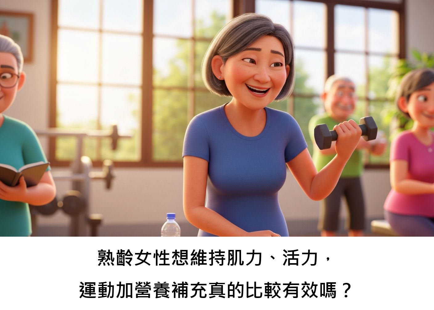 熟齡女性想維持肌力、活力，運動加營養補充真的比較有效嗎？