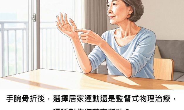 手腕骨折後，選擇居家運動還是監督式物理治療，哪種對恢復較有幫助？