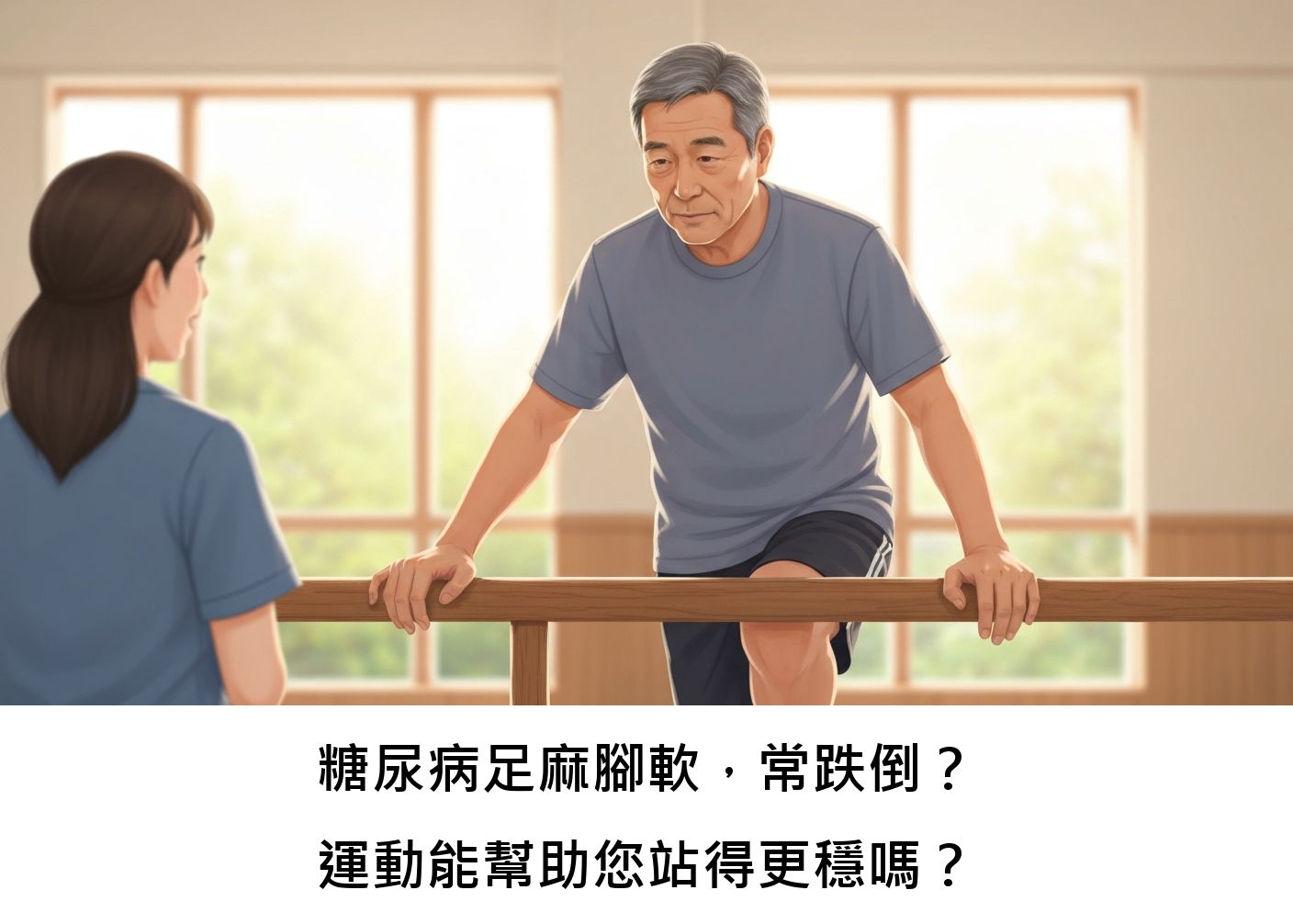 糖尿病足麻腳軟，常跌倒？運動能幫助您站得更穩嗎？