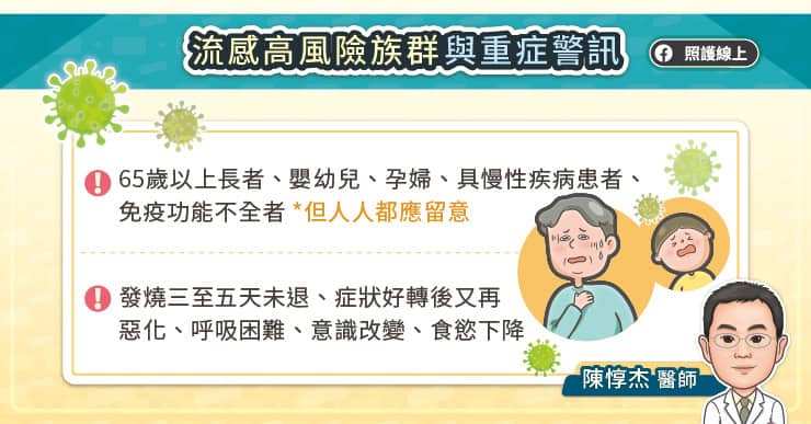 流感高風險族群與重症警訊