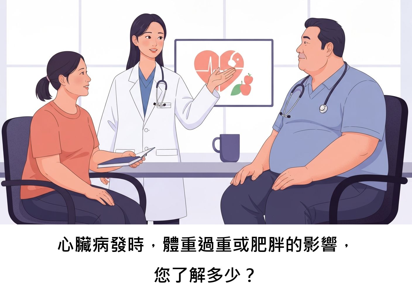 心臟病發時，體重過重或肥胖的影響，您了解多少？
