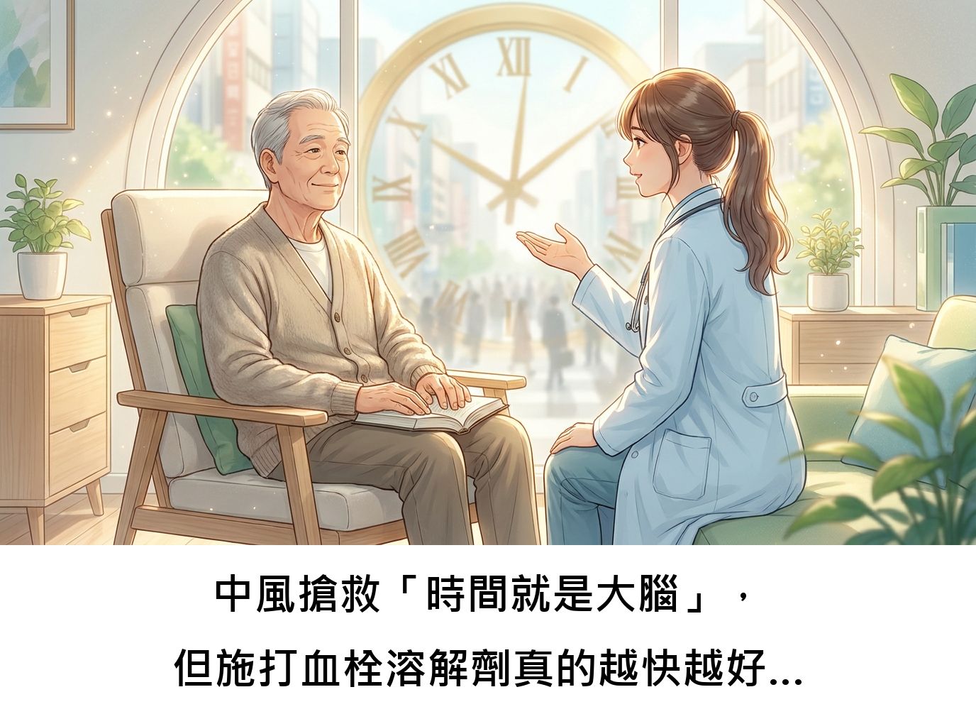 中風搶救「時間就是大腦」，但施打血栓溶解劑真的越快越好，甚至越晚都有效嗎？