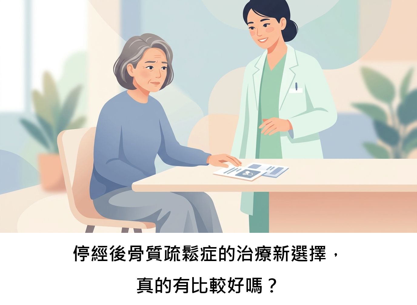 停經後骨質疏鬆症的治療新選擇，真的有比較好嗎？