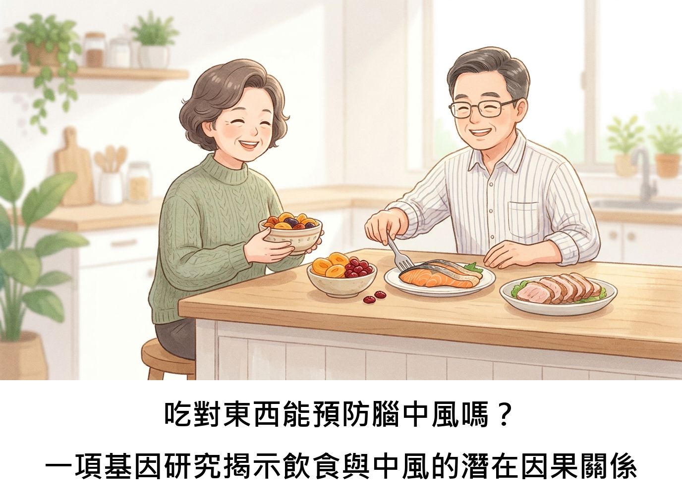 吃對東西能預防腦中風嗎？一項基因研究揭示飲食與中風的潛在因果關係