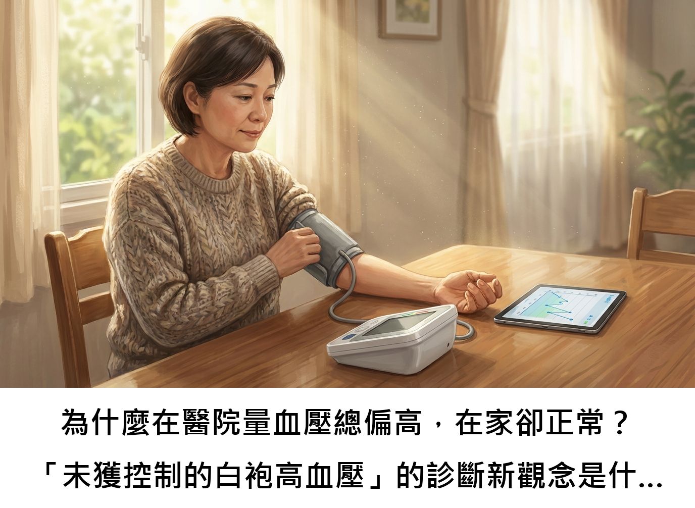 為什麼在醫院量血壓總偏高，在家卻正常？「未獲控制的白袍高血壓」的診斷新觀念是什麼？