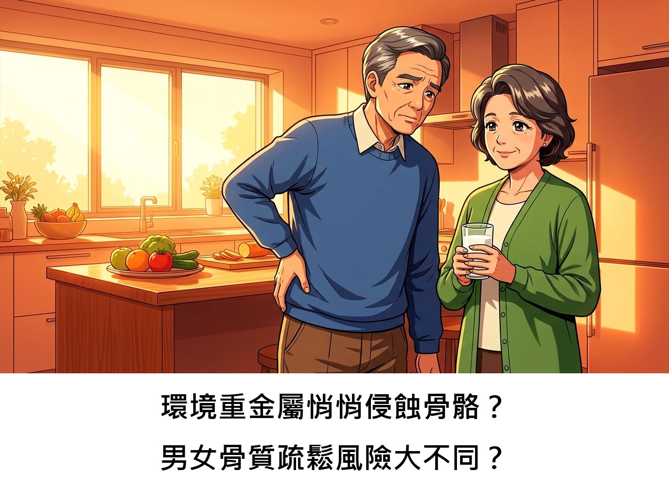 環境重金屬悄悄侵蝕骨骼？男女骨質疏鬆風險大不同？