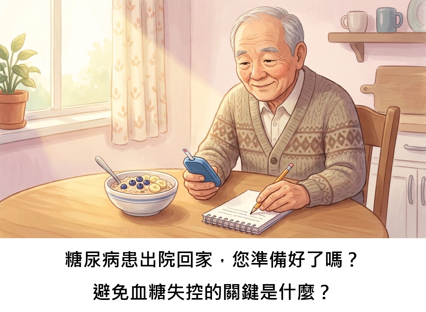 糖尿病患出院回家，您準備好了嗎？避免血糖失控的關鍵是什麼？