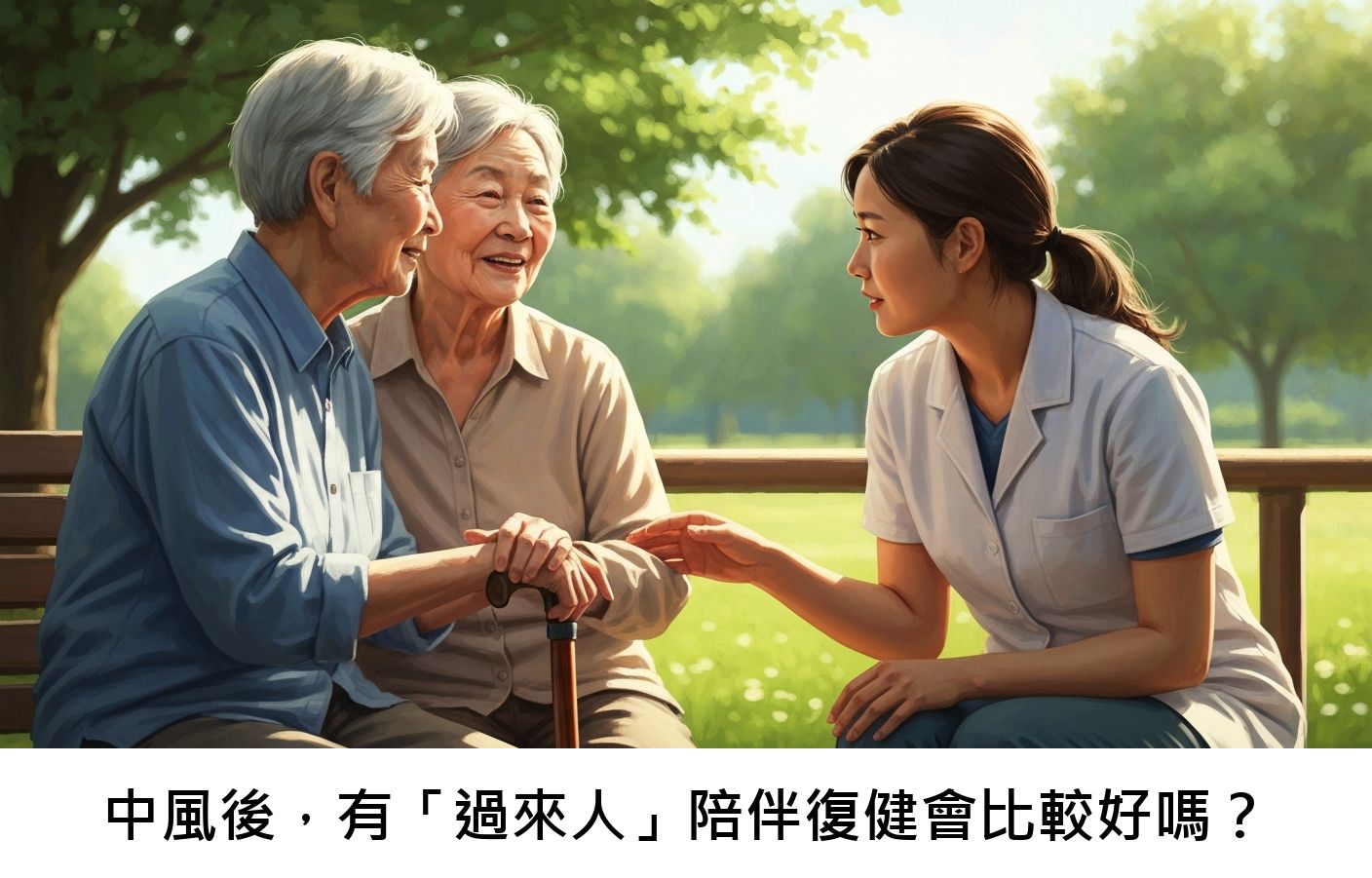 中風後,有「過來人」陪伴復健會比較好嗎?