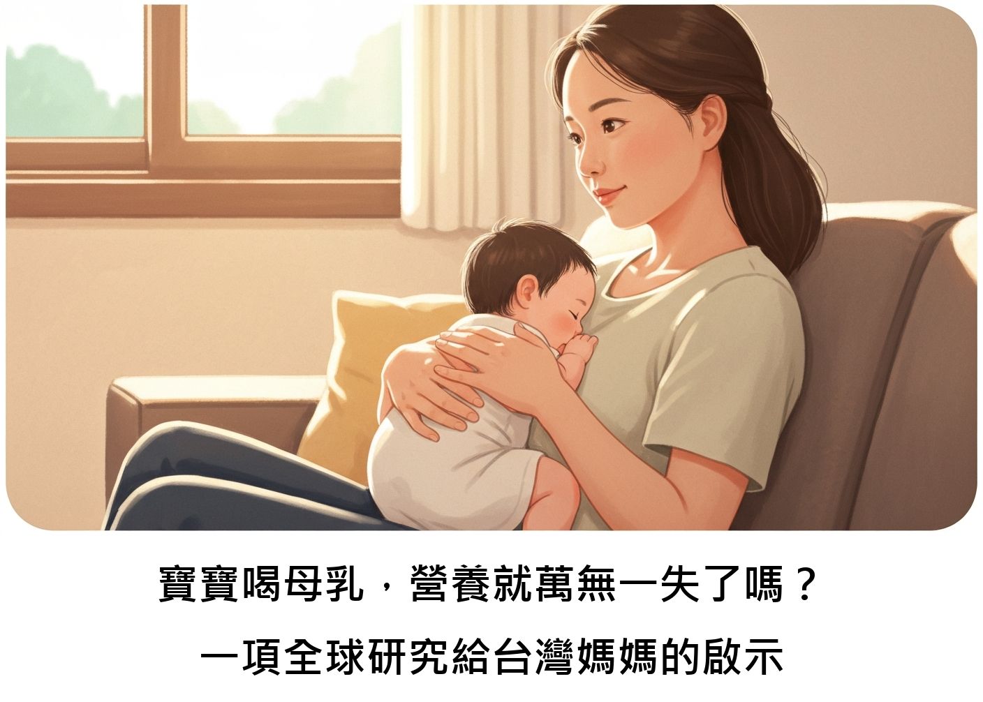 寶寶喝母乳，營養就萬無一失了嗎？一項全球研究給台灣媽媽的啟示