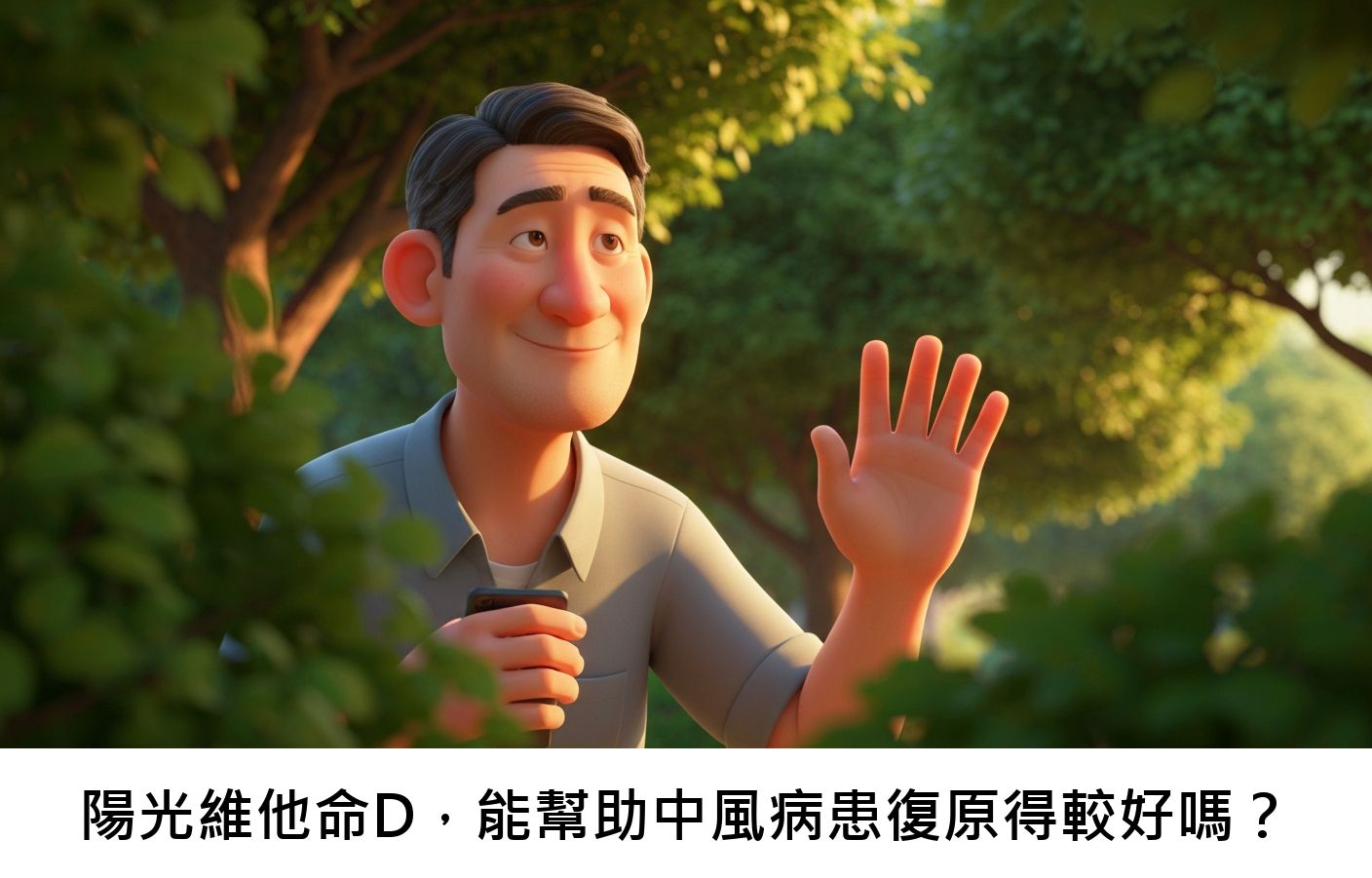 陽光維他命D,能幫助中風病患復原得較好嗎?