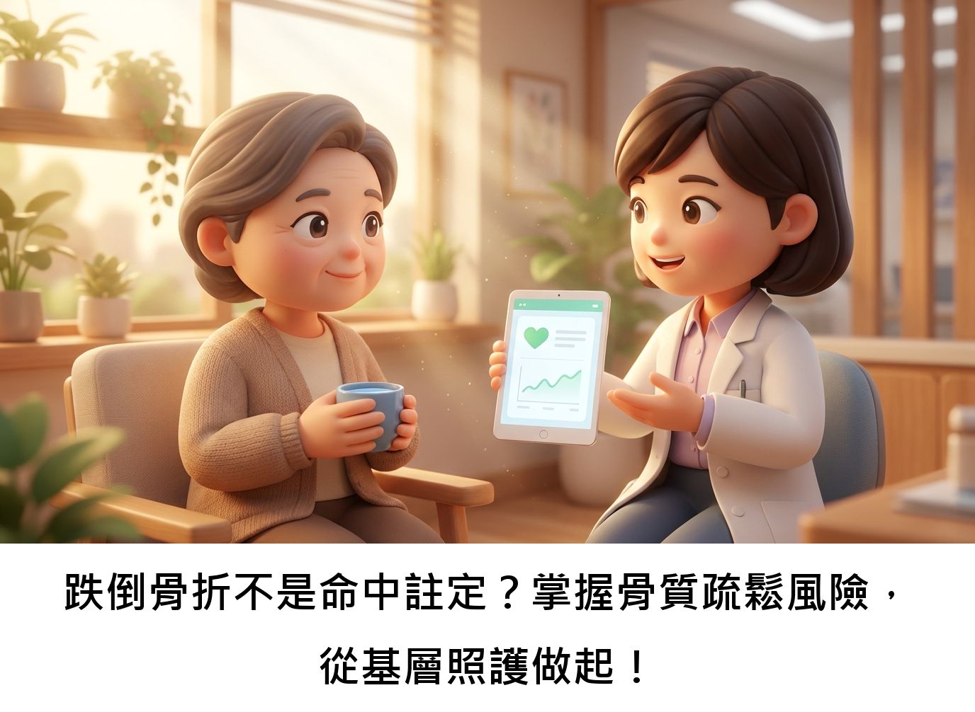 跌倒骨折不是命中註定？掌握骨質疏鬆風險，從基層照護做起！