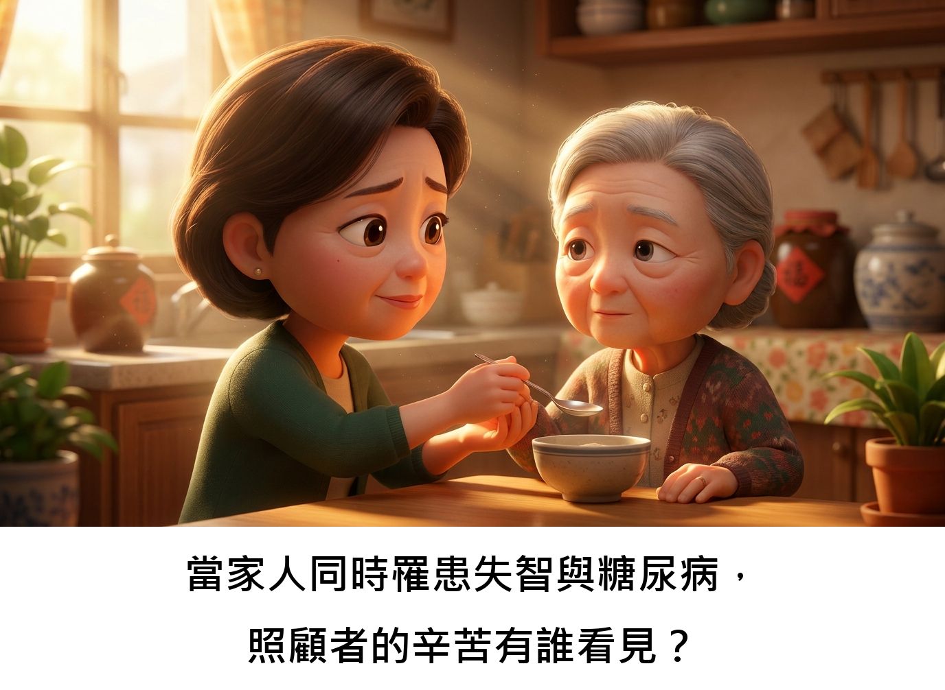 當家人同時罹患失智與糖尿病，照顧者的辛苦有誰看見？