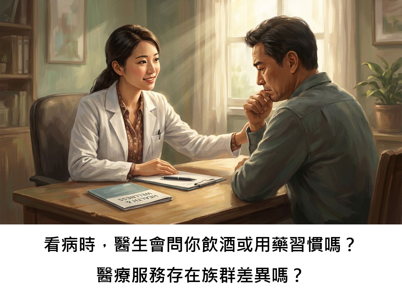看病時，醫生會問你飲酒或用藥習慣嗎？醫療服務存在族群差異嗎？
