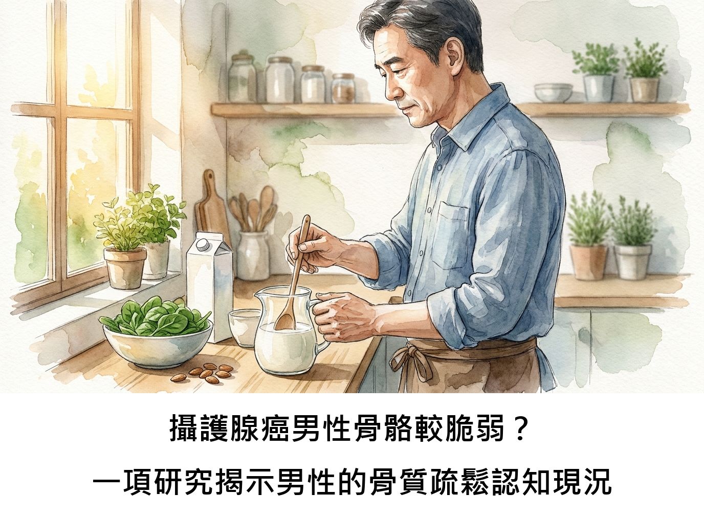 攝護腺癌男性骨骼較脆弱？一項研究揭示男性的骨質疏鬆認知現況