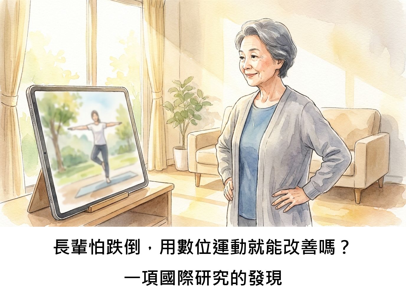 長輩怕跌倒，用數位運動就能改善嗎？一項國際研究的發現