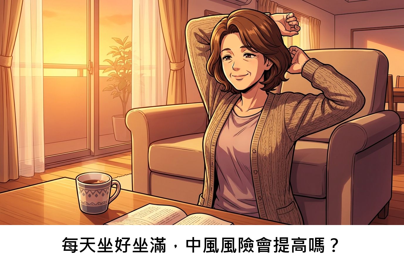 每天坐好坐滿,中風風險會提高嗎?