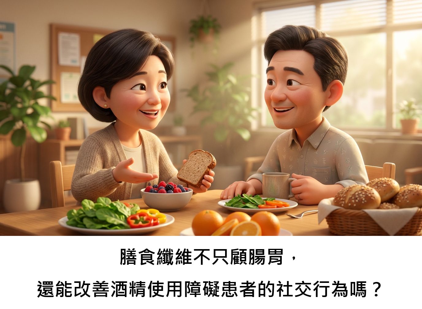 膳食纖維不只顧腸胃，還能改善酒精使用障礙患者的社交行為嗎？