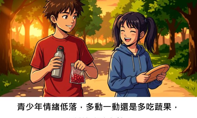 青少年情緒低落，多動一動還是多吃蔬果，哪種策略較有效？