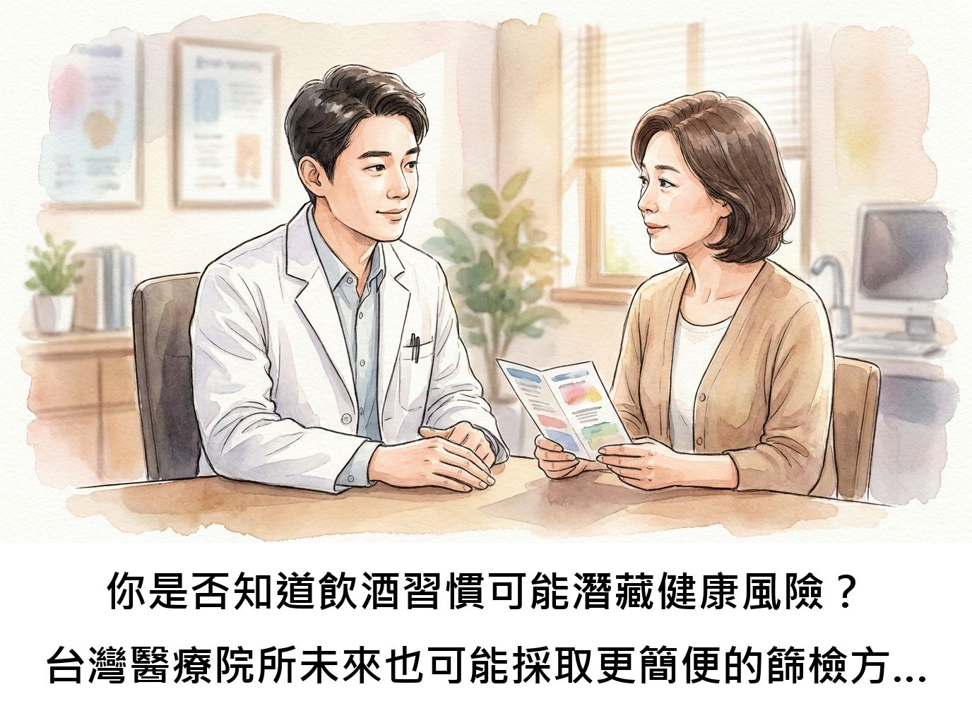 你是否知道飲酒習慣可能潛藏健康風險？台灣醫療院所未來也可能採取更簡便的篩檢方式！