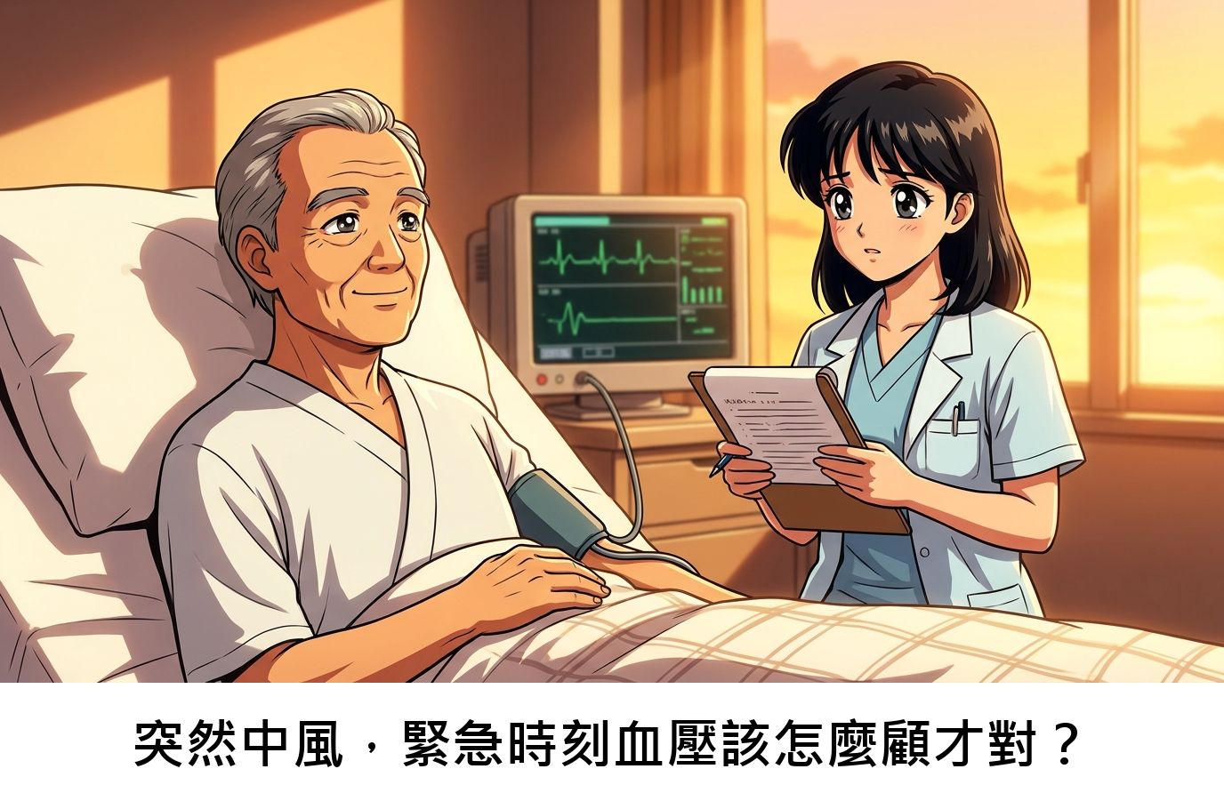 突然中風，緊急時刻血壓該怎麼顧才對？
