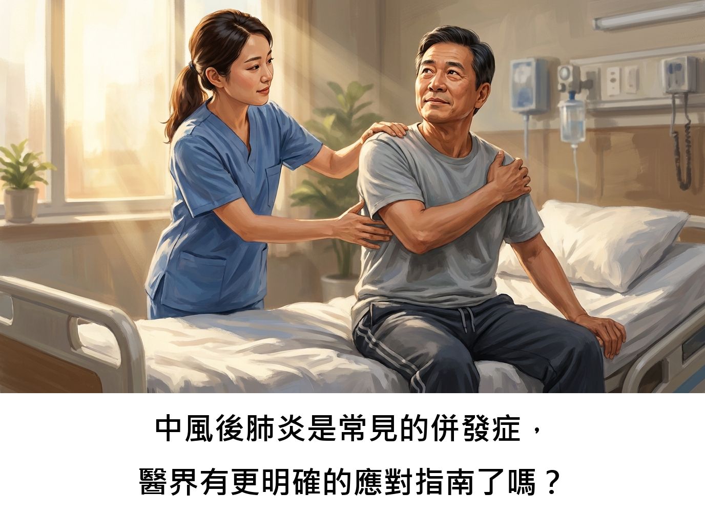 中風後肺炎是常見的併發症，醫界有更明確的應對指南了嗎？