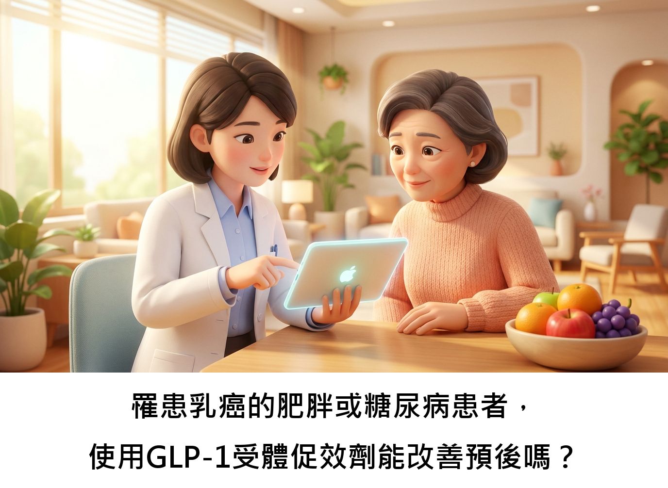 罹患乳癌的肥胖或糖尿病患者，使用GLP-1受體促效劑能改善預後嗎？