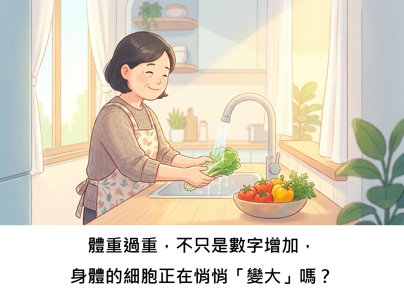 體重過重，不只是數字增加，身體的細胞正在悄悄「變大」嗎？