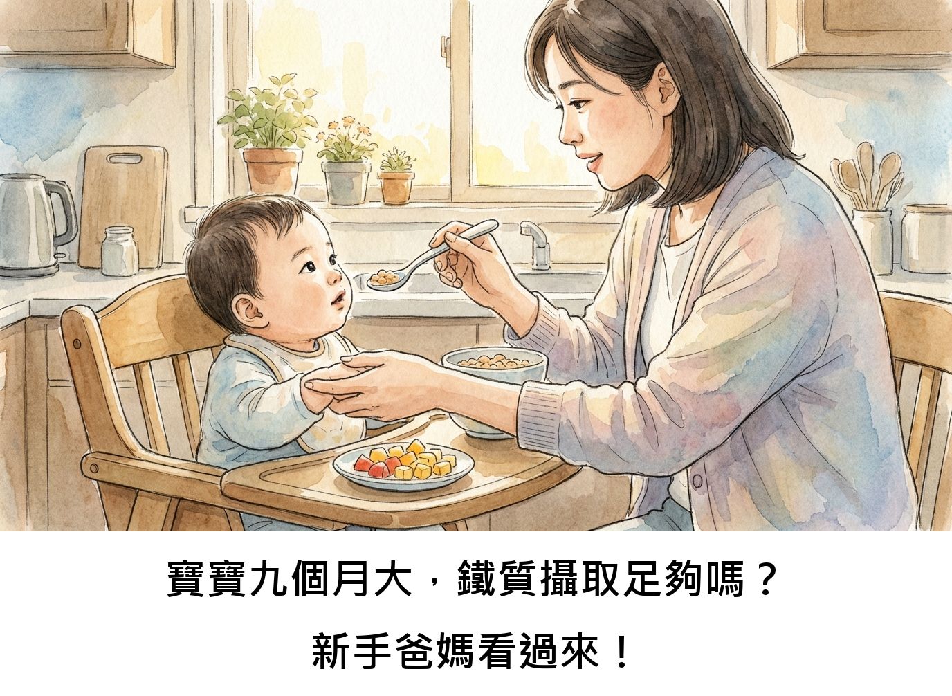 寶寶九個月大，鐵質攝取足夠嗎？新手爸媽看過來！