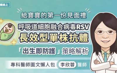 給寶寶的第一份見面禮，呼吸道細胞融合病毒（RSV）長效型單株抗體「出生即防護」策略解析，專科醫師圖文懶人包