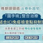 晚期頭頸癌治療新趨勢，「圍手術」整合治療結合ICI免疫檢查點抑制劑，為患者建立防線降低復發風險，專科醫師圖文解說
