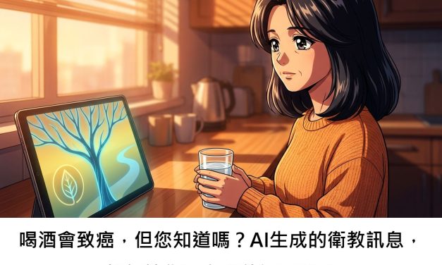 喝酒會致癌，但您知道嗎？AI生成的衛教訊息，如何讓您更在意飲酒風險？