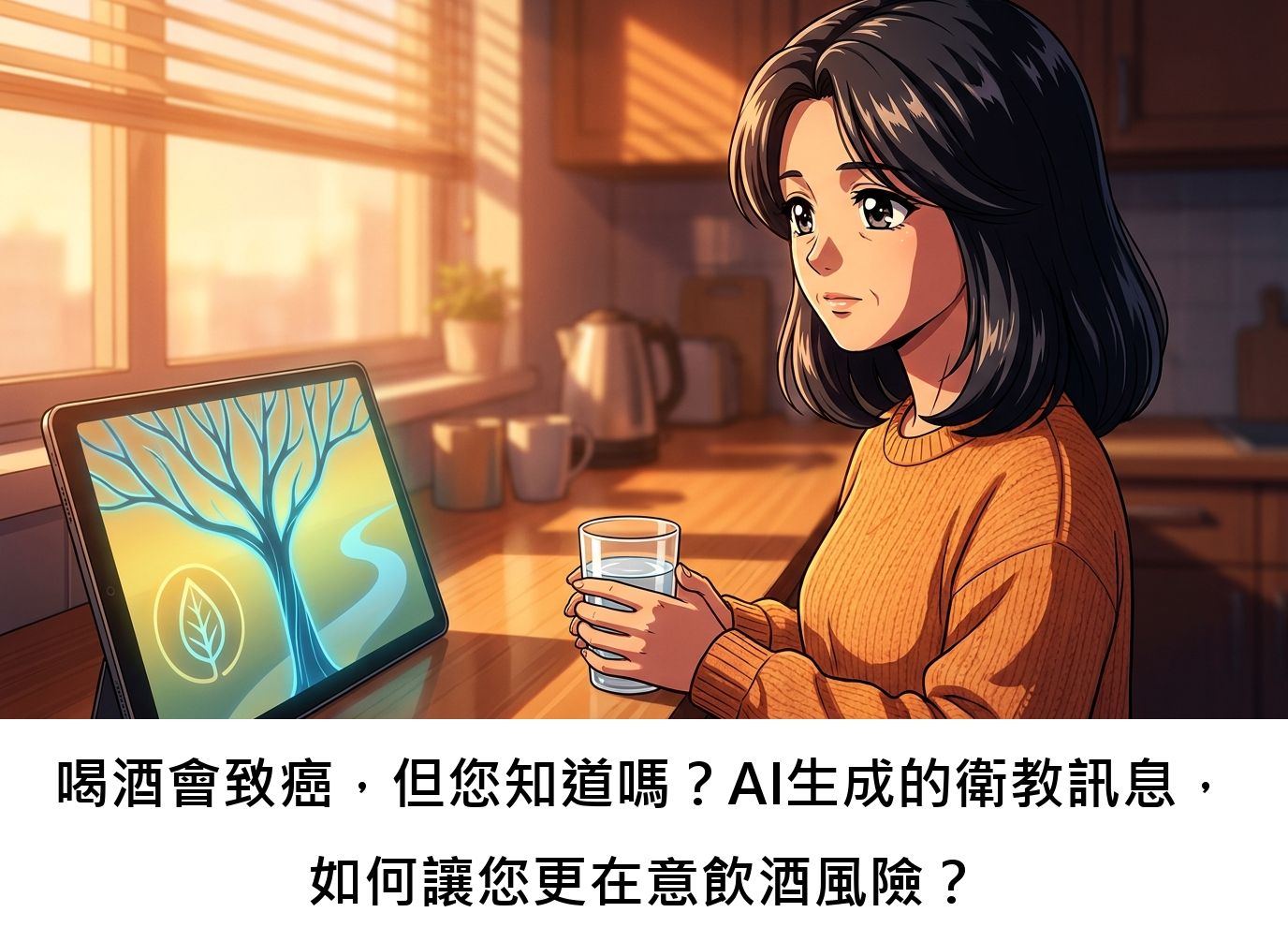 喝酒會致癌，但您知道嗎？AI生成的衛教訊息，如何讓您更在意飲酒風險？