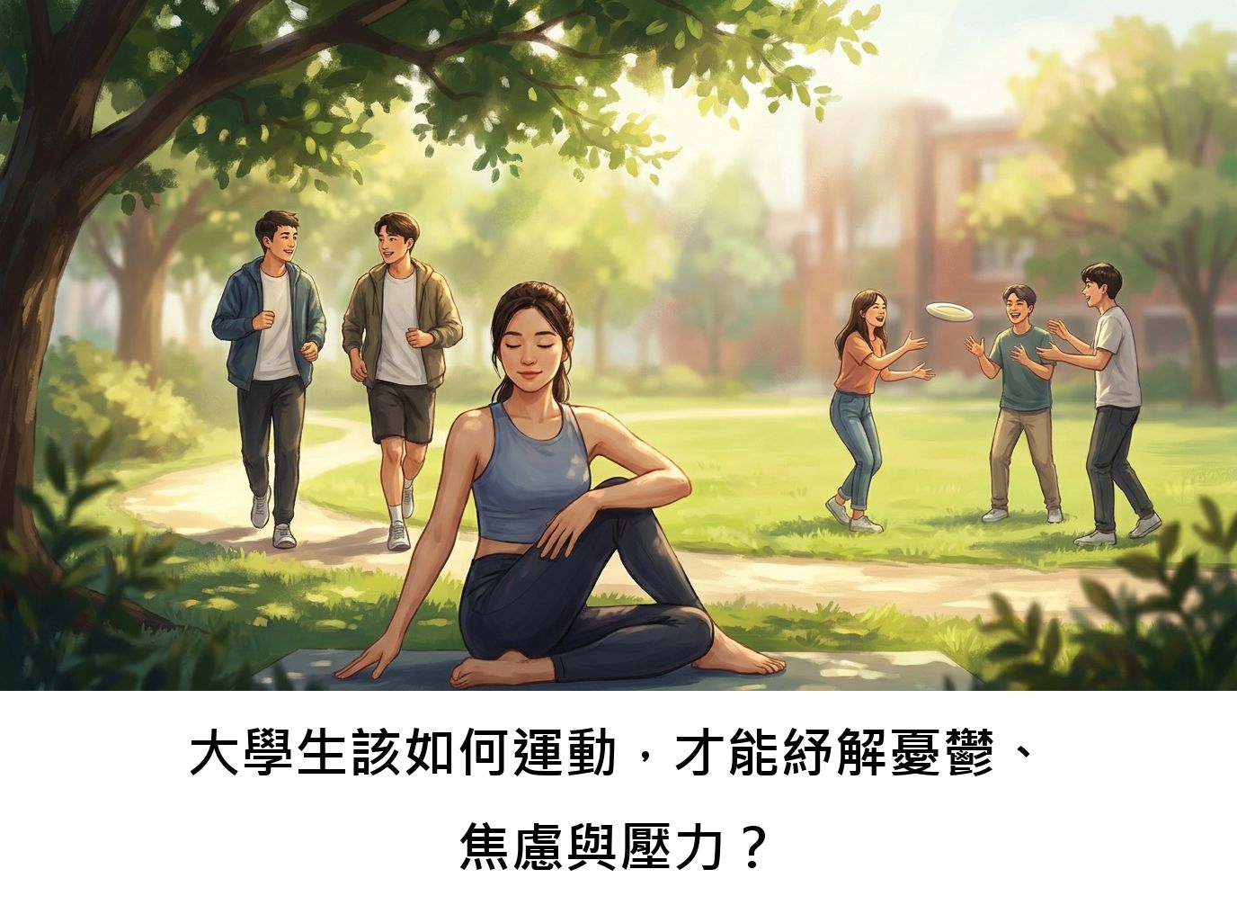 大學生該如何運動，才能紓解憂鬱、焦慮與壓力？