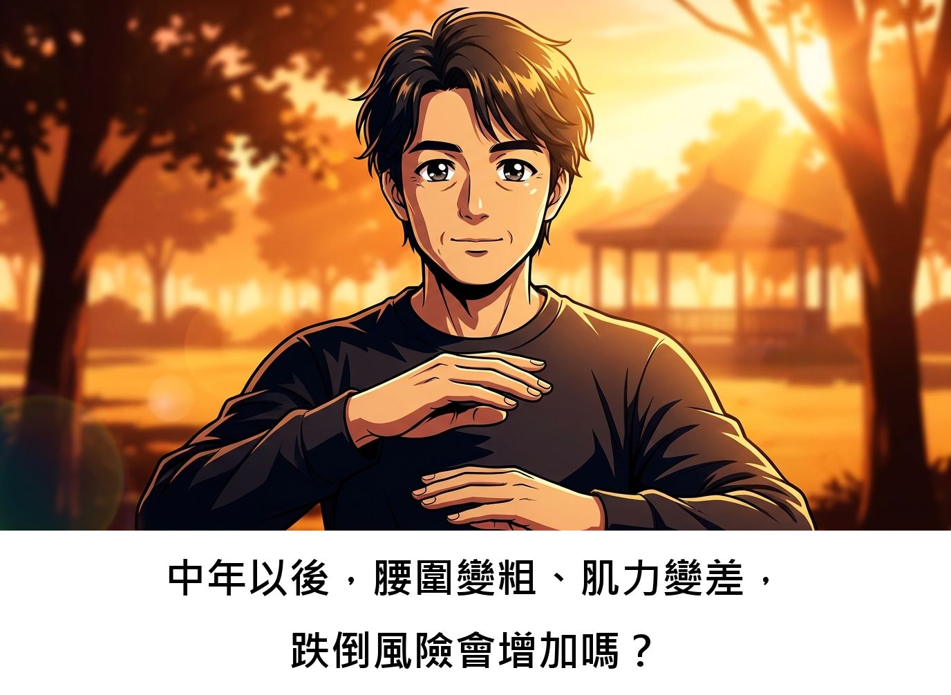 中年以後,腰圍變粗、肌力變差,跌倒風險會增加嗎?