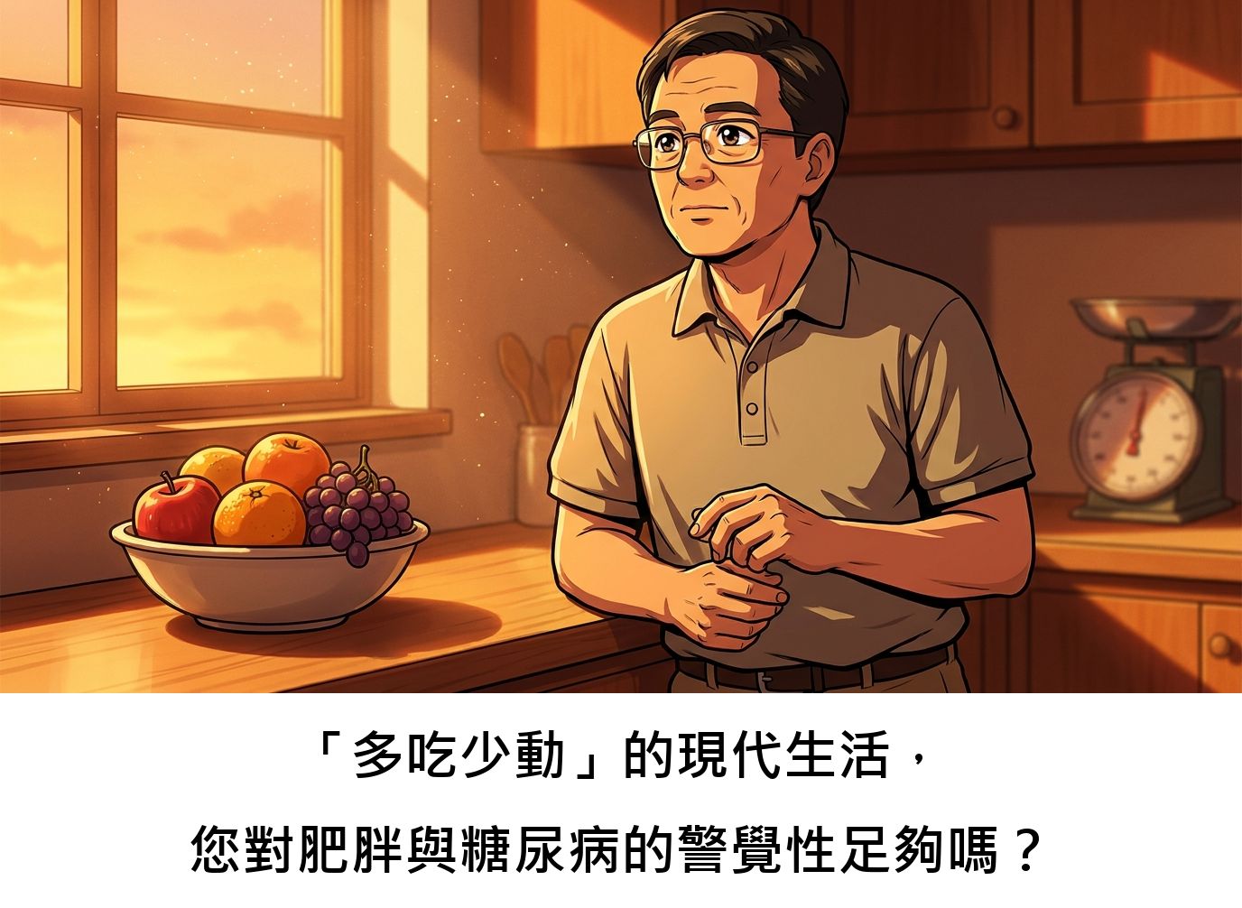 「多吃少動」的現代生活，您對肥胖與糖尿病的警覺性足夠嗎？