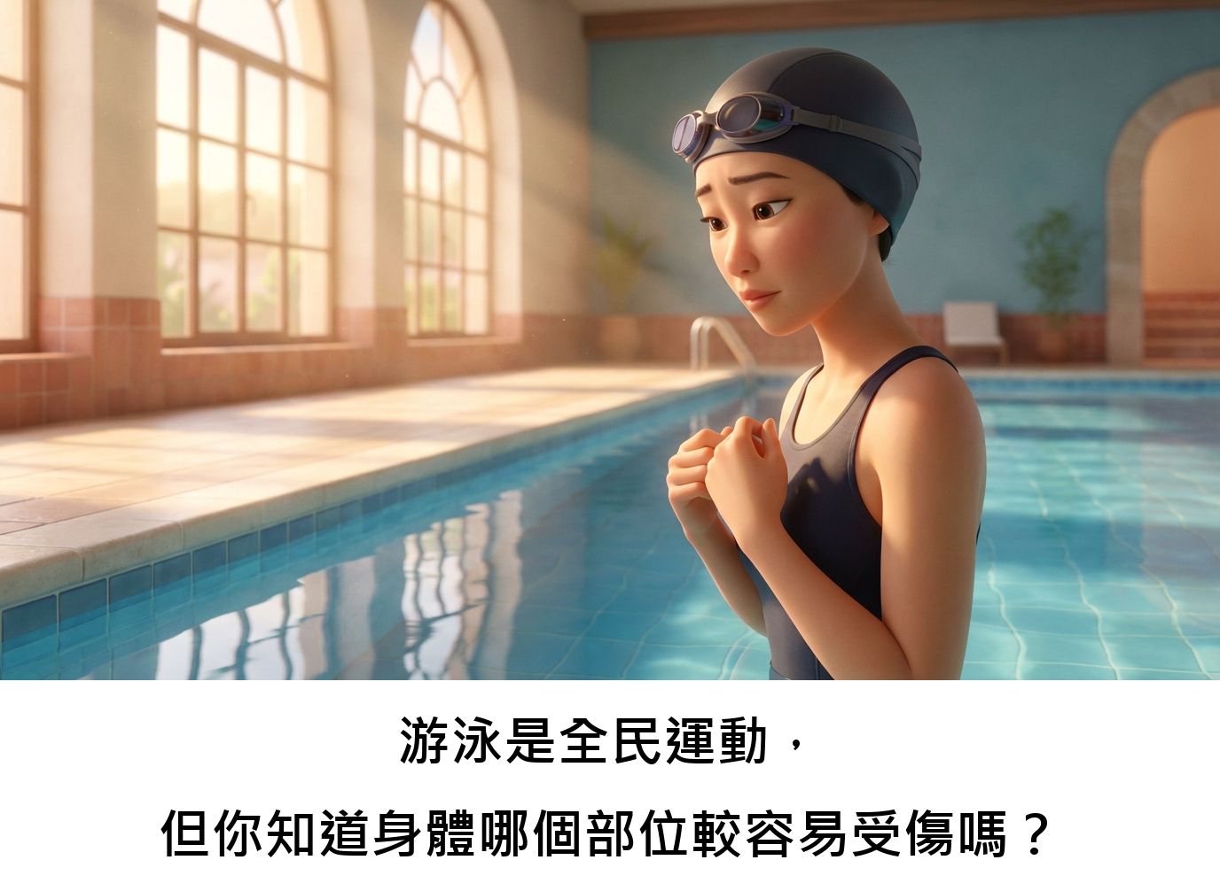 游泳是全民運動，但你知道身體哪個部位較容易受傷嗎？