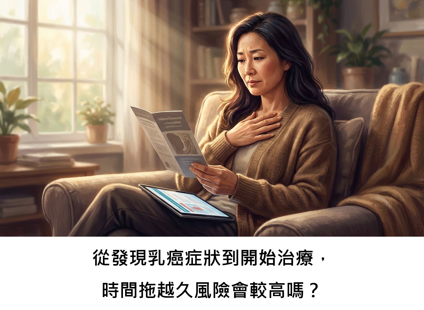 從發現乳癌症狀到開始治療,時間拖越久風險會較高嗎?